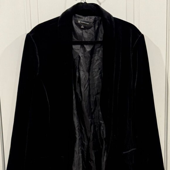 NWT 3xl INC Black Velvet Blazer Party Holiday Work Winter Special Occassion - Picture 2 of 8